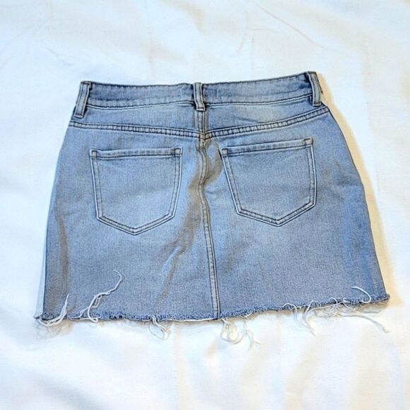 PacSun Distressed Hem Denim Skirt Size 27 - Picture 2 of 8